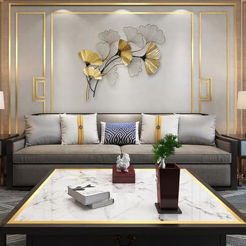 Taaizau Zierleiste für Spiegelrahmen, Wand, Kamin und Heimdekoration, goldfarben, gebürstet, zum Abziehen und Aufkleben (5m x 1cm)