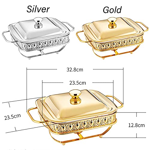 ZTSS 2 Qt Chafing Dish Buffetset, Chafers und Buffetwärmer-Sets mit Deckel, Speisenwärmer für Partybuffets im Freien… – Bild 3
