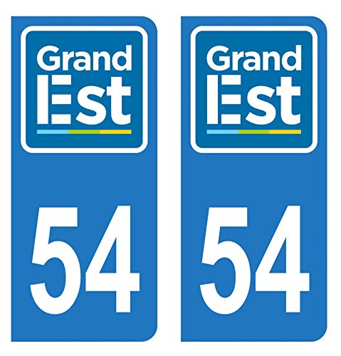 HADEXIA Autocollant Stickers Plaque immatriculation Voiture Auto département 54 Meurthe-et-Moselle Logo Région Grand Est Cover