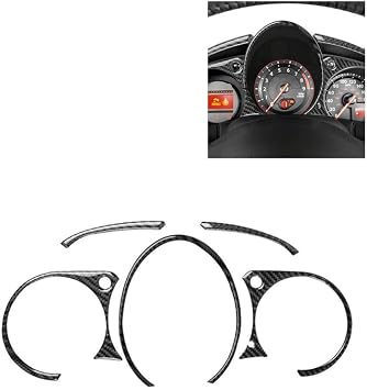 5Pcs Carbon Fiber DaGUDFBALE 5Pcs Carbon Fiber Dashboard Instrument Cluster Panel Cover Trim for Nissan 370Zshboard Instrument Cluster Panel Cover Trim for Nissan 370Z