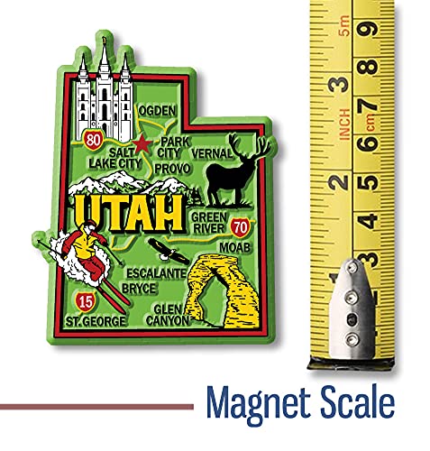 Imán decorativo Utah 2.6 x 3.3 pulgadas Classic Magnets miniatura 2