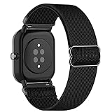 Krudary Nylon Elastic Watch Bands Compatible with Amazfit GTS/nGTS 2/ GTS 2 Mini/GTS 2e /GTS 3 / GTS 4 Mini/GTS 4, Breathable Soft Stretch Bracelet Strap for Amazfit Bip 3 Pro/Bip Lite/Bip U Pro
