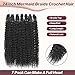Getgal Deep Wave Curly Crochet Hair 24Inch 7Packs Mermaid Box Braids Crochet Hair Pre Looped Goddess Braids Hair Water Wave Crochet Hair For Black Women（1B,7Packs）