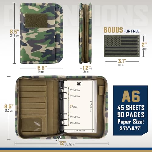 WYNEX Tactical Notebook Padfolio 6 Ring Binder, 3.7x6.7 in Refill Paper by WYNEX - Image 2