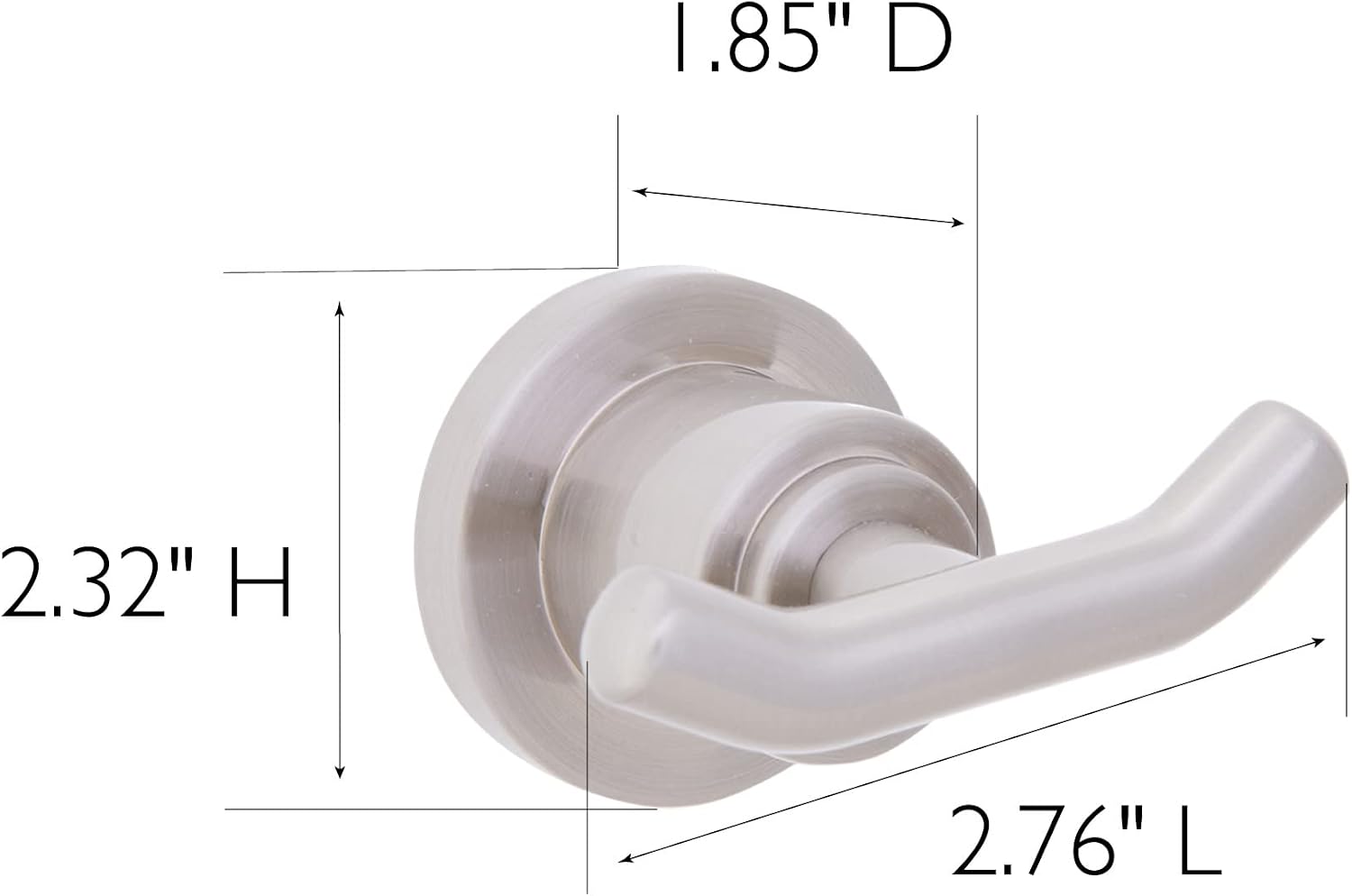 Design House Geneva Bathroom Robe Hook, Satin Nickel image 4