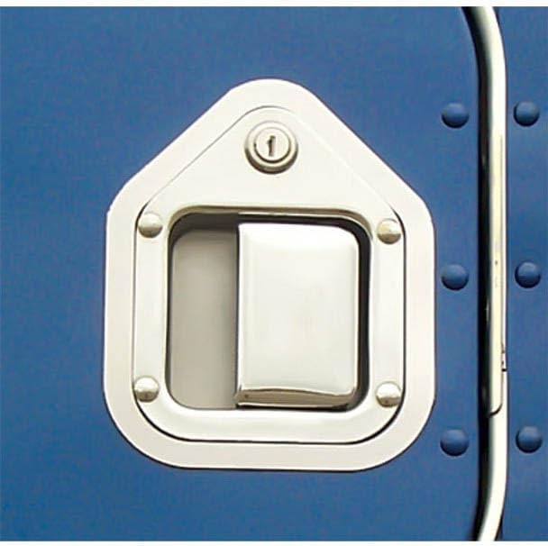 Technical Precision Replacement For KENWORTH T600 AEROCAB YEAR 1993 STAINLESS STEEL DOOR LATCH TRIM