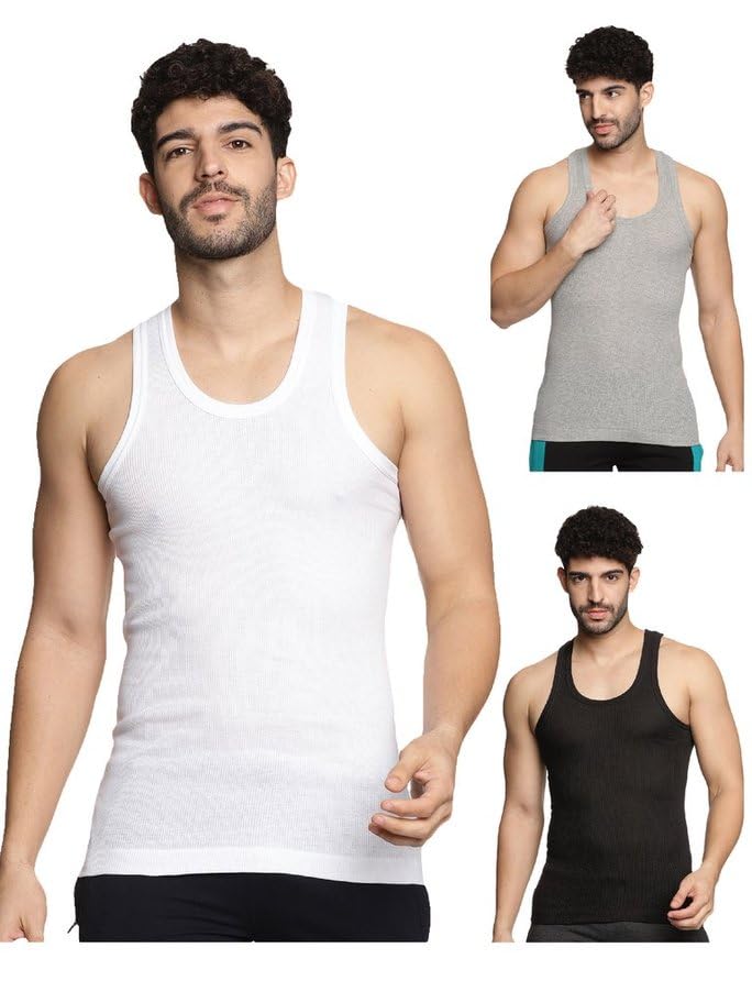 lux derby Men's Vest with Drop Needle Design - Mercerized Cotton, Comfortable, Long-Lasting Vest(Color May Vary)-picture-41