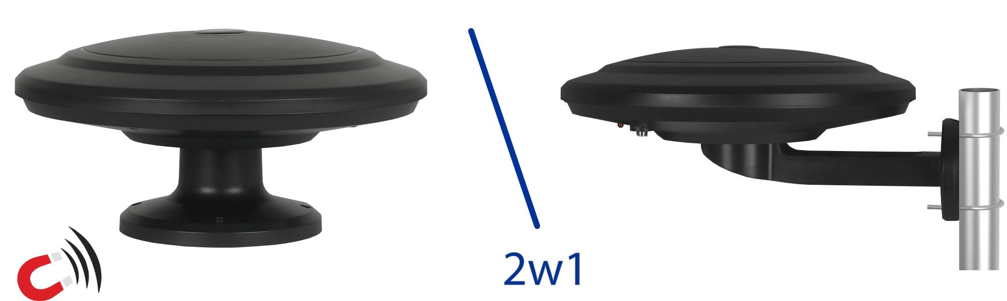 Antenna TV per auto DVB-T2 omnidirezionale MI-ANT04 UFO Forte (nero)