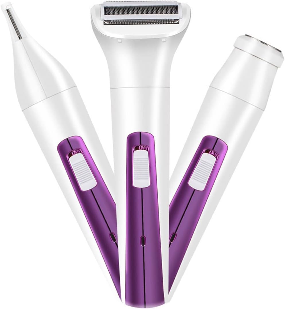 Electric Shaver for Women Best Electric Razor for Womens Bikini Legs Underarm Public Hairs Rechargeable Trimmer 3-in- 1 Painless Precision Shaver Remover (Color : A)