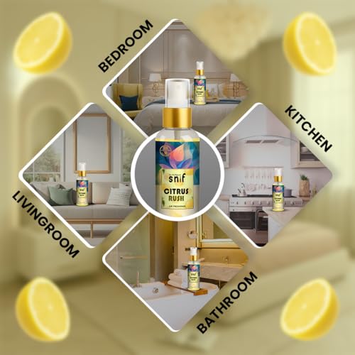 Image of The Old Natural Snif Citrus Rush Air Freshener Spray - 100ml | Refreshing Citrus Fragrance, Long-Lasting Freshness for Home, Office & Car
