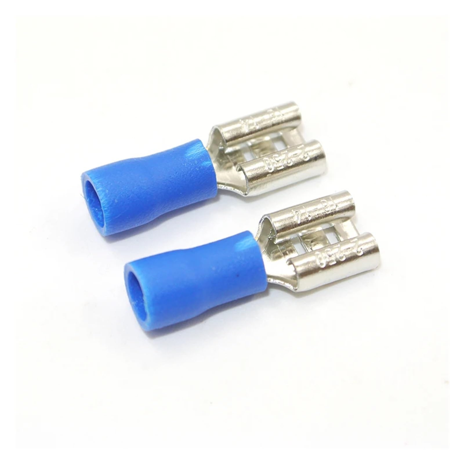 REIUAFWYGV 1000 pcs FDD2-250 16-14 AWG 6.3mm Blue Female Insulated Electrical Spade Connector Terminals Wire Crimp