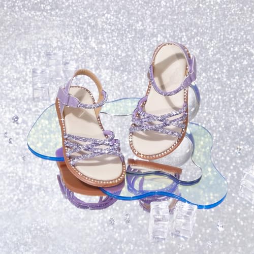 Image of PHIRAMIN Toddler Flower Girl Sandals - Girl Dress Shoes Toddler Little Kid Wedding Party