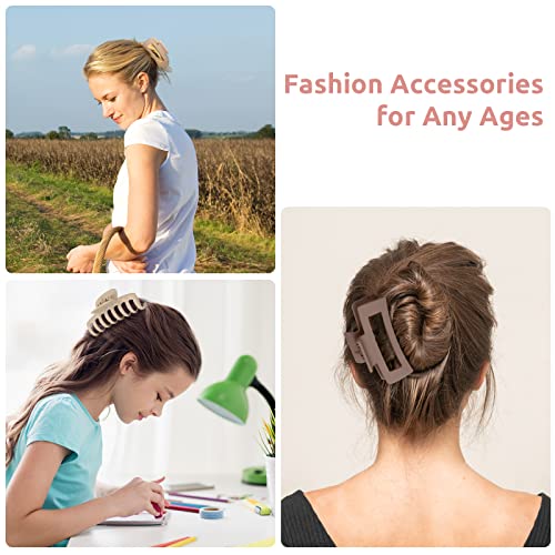 image for 8 Colors Lolalet Hair Clips Claw Clips Hair Claw Clips, 2 Styles Nonsl