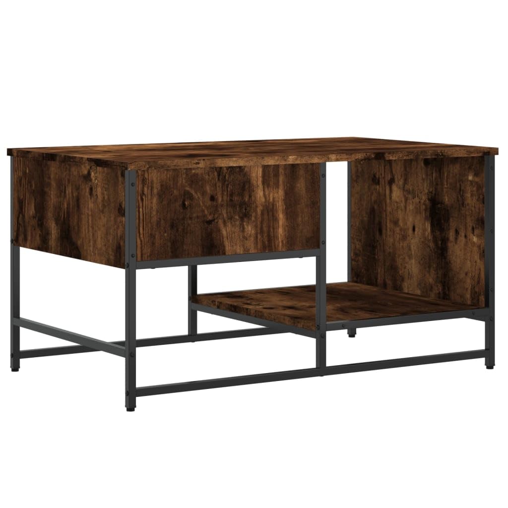 Homgoday Tavolino da caffè in rovere fumé, 85,5 x 51 x 45 cm, in legno ingegnerizzato, tavolino da tè per soggiorno, sala d'accoglienza degli ospiti, camera da letto e mobili da ufficio