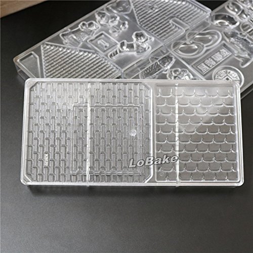 (3Pcs/Set) Unique 3 In 1 House Shape With Chinese Words Jin Yu Man Tang Pc Chocolate Cake Mold For Diy Bakery Accessories #TOP2