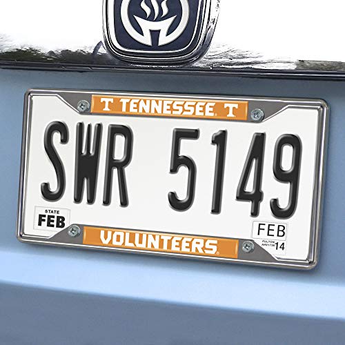 FANMATS - 14931 NCAA University of Tennessee Volunteers Chrome License Plate Frame 6.25