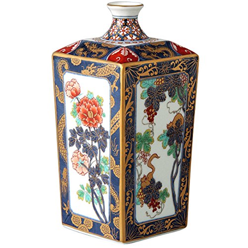 Amazon.co.jp: 有田焼 色彩ぶどう 角花瓶 : ホーム＆キッチン