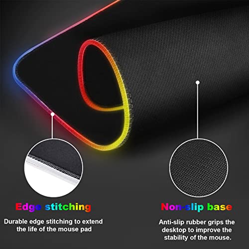 Sabermaster Rgb Anime Mouse Pad, Water Resist Keyboard Pad,Mouse Pads With Non-Slip Rubber Base,Office Computer Key Board Mousepad Computer Keyboard Mousepads Mat 800 X 300Mm / 31.5×11.8 Inches (1) #TOP4