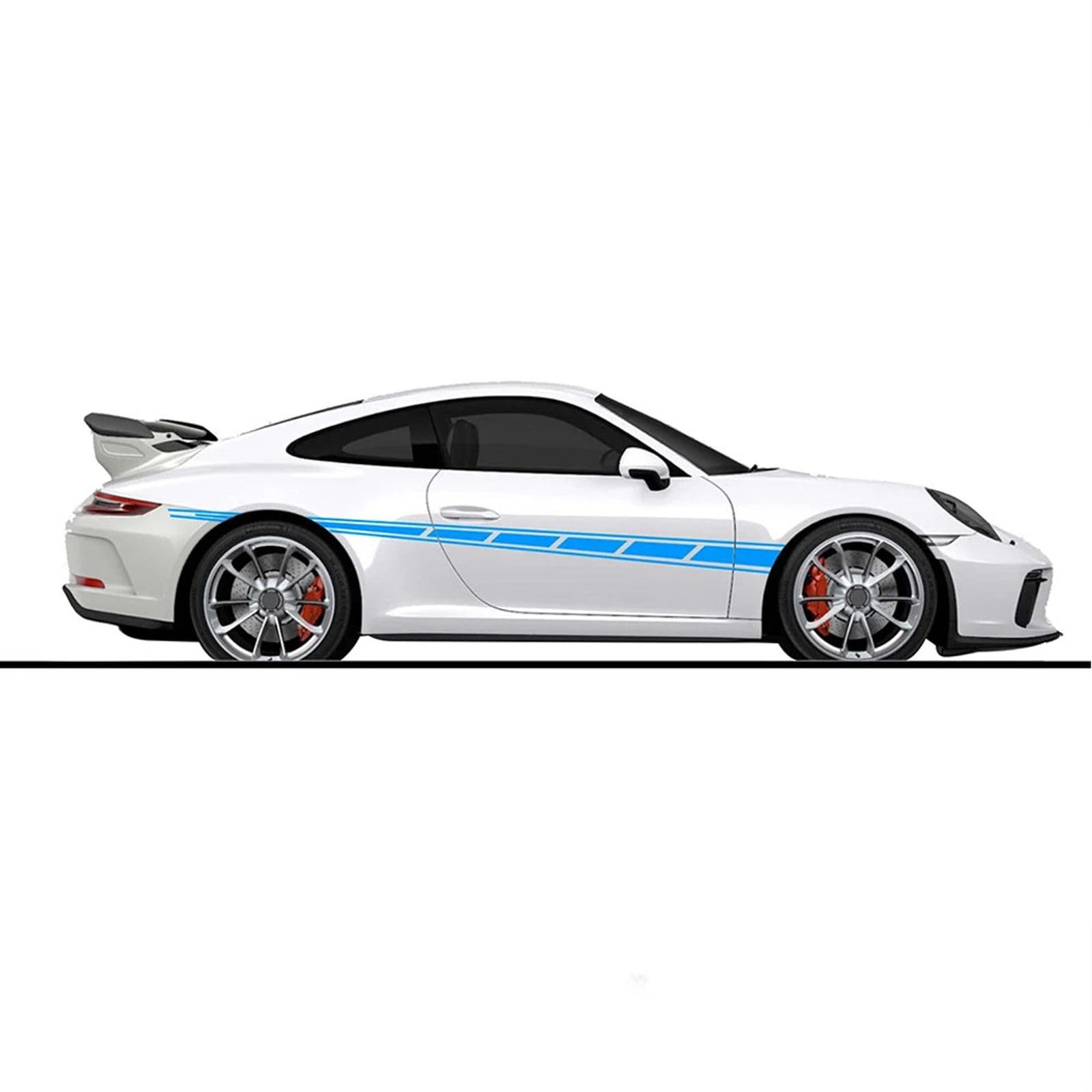 2 sztuk/partia 300x14cm Obie strony Naklejki samochodowe Sport Tuning Style Boczny pasek Zderzak Car Wrap Folia winylowa