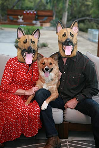 Lubber YLMJ-AJQ German Shepherd Dog Mask Halloween Costume Latex Head Mask Super Bowl Underdog Cosplay thumb #2