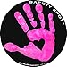 Safety Spot Magnet - Kids Handprint for Car Parking Lot Safety - Black Background (Pink)