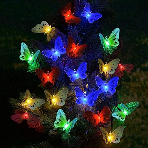 Luci Solari A Catena SALCAR 5 Metri Con 20 Farfalle LED - Decorazione Esterna Per Giardino E Festività (RGB) - Foto 9