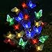 SanGlory Catene Luminose Solare 20 LED Farfalla 4.8M Luci da Giardino Multicolore, Luci Stringa Solari Impermeabili, Luce Solare per Esterno, Festa (20 LED)