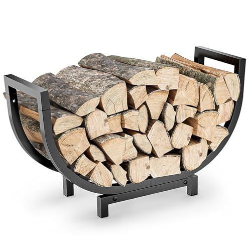 Support à bois de chauffage en métal pour éviter les bûches qui roulent