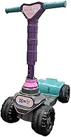 Kendy Patinete Infantil Spider Girl, 4 Rodas, Roxo/Tiffany, Altura Ajustável, para Crianças 2-5 Anos, até 20kg
