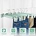 Lamitocs 10 Pack Skirt Hangers，Pants Hangers with Clips，360 ° Swivel Hooks Space Saving Hangers for Pants, Skirts, Clothes, Jeans，Light Green