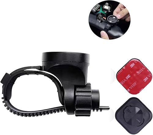 Teague Soporte de bicicleta para computadora de montaje frontal para Garmin con adaptador adhesivo de montaje para teléfono, compatible con negro disponible en Yaxa Peru