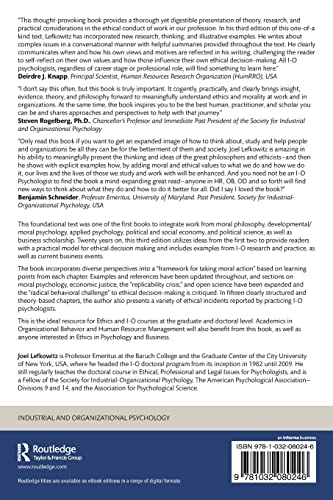 Values And Ethics Of Industrial-Organizational Psychology (Applied Psychology Series) #TOP1