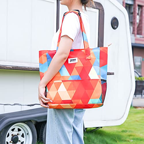 SHWN Original flower waterproof big bag shoulder bag, suitable for gym beach travel daily bag upgrade version - Image 7