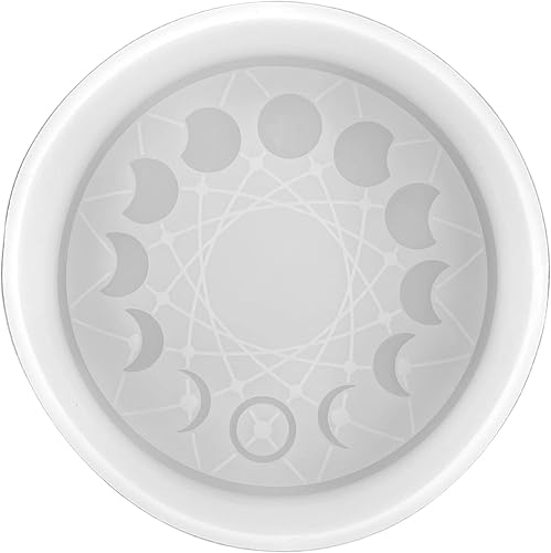 Moon Phases Lunar Eclipse Energy Healing Fall Freshie Molde para Perlas aromáticas curadas perfumadas de 4 x 4 x 0.8 pulgadas de profundidad, resina