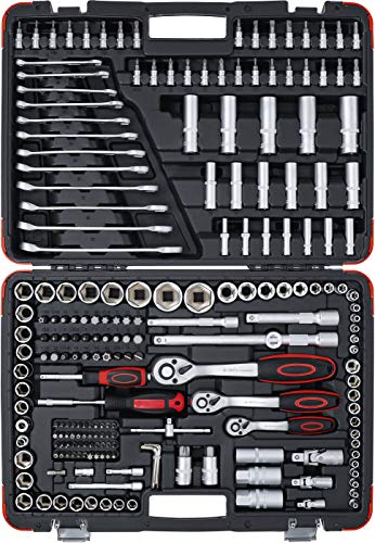 BGS 15216 - Tool Box 216 Pcs with Ratchet and Sockets 1/2 Inch 1/4 Inch 3/8 Inch