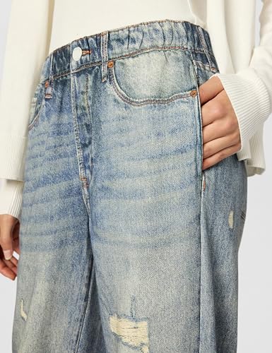 [BLANKNYC] Womens French Terry Distressed Printed Denim Jogger, Comfortable & Stylish Pants4