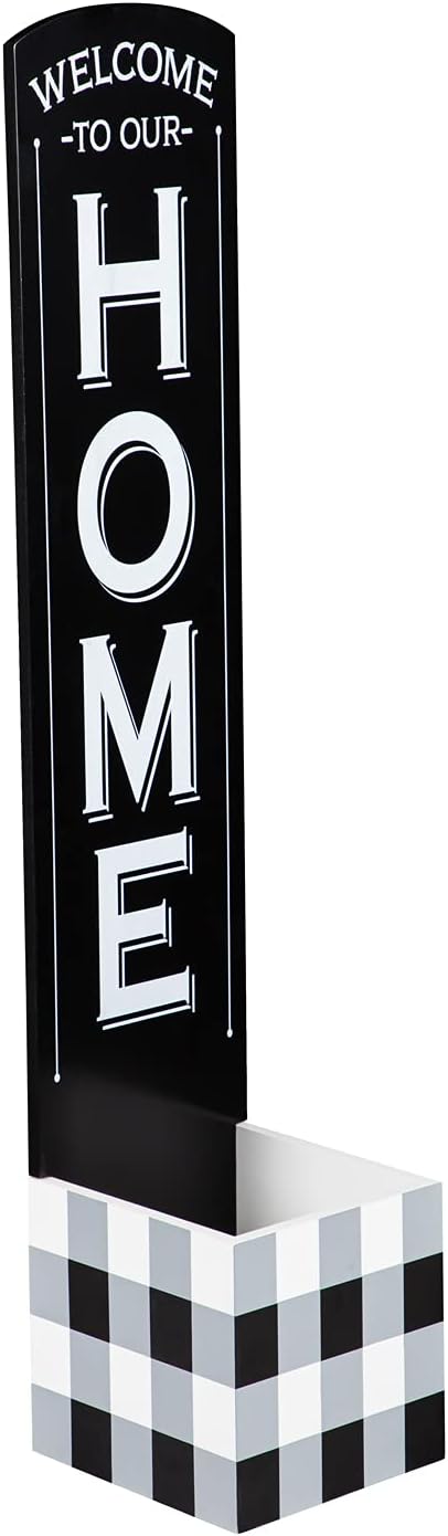 Evergreen Garden 39.5 H Welcome Porch Décor with Built in Planter