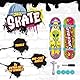 Craze Skate Fingerboard Set 2er Pack – Leuchtende Mini-Skateboards mit Zubehör für Kinder & Fingerboard-Fans – Mini Fingerboards für Tricks & Stunts