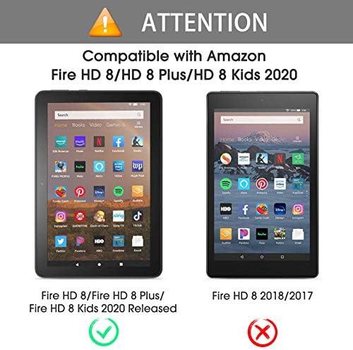 OMOTON [3 Pack] Screen Protector for All-New Fire HD 8/Fire HD 8 Plus/Fire HD 8 Kids (10th Generation - 2020 Released), Tempered Glass/High Definition / 9H Hardness