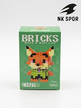 NK SPOR Mikro Yap m Bloklar  - Sevimli Hayvanlar Serisi Tilki ve Tav an Se enekli Mini Bricks Zeka Oyunca  Tilki