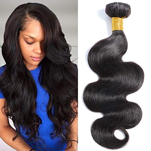 8A Brazilian Body Wave 1 Bundle Virgin Body Wave Human Hair 100% Unprocessed Virgin Human Hair Bundles Natural Black (24")