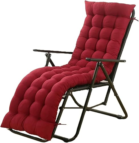 Cojines para silla de sol, cojines de patio con luz de sol, colchón reclinable, acolchado grueso, cojín de asiento reclinable, mecedora con lazos
