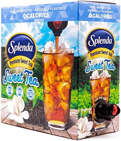 SPLENDA Premium Sweet Tea On Tap, Sweetened With Splenda (128 fluid ounces / 1 gallon) Bag In Box Liquid, Ready to Drink (Sweet Tea)