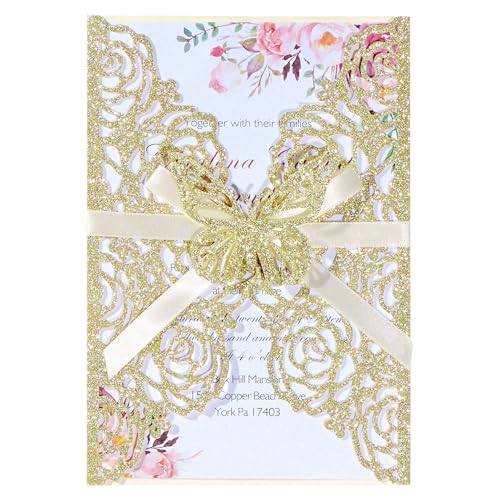 Invitaciones de boda de mariposa con tarjetas en blanco personalizables para evitar errores de impresión