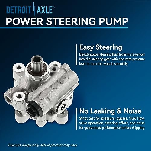 Image of Detroit Axle - Power Steering Pump for 06-11 Honda Ridgeline, Power Steering Pump 2006 2007 2008 2009 2010 2011 Replacement