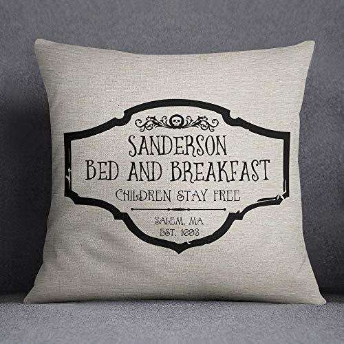 Toll2452 Sanderson Bed and Breakfast Hocus Pocus Housse de coussin 45 x 45 cm Lavable en machine Encre écologique Cover