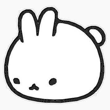 Bunny Doodle Sticker Decal Laptop Car Window Vinyl 5"
