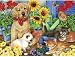 Bits and Pieces - 300 Large Piece Jigsaw Puzzle for Adults - Babysitting, Puppy, Kitten - by Artist Jane Maday - 300 pc Jigsaw