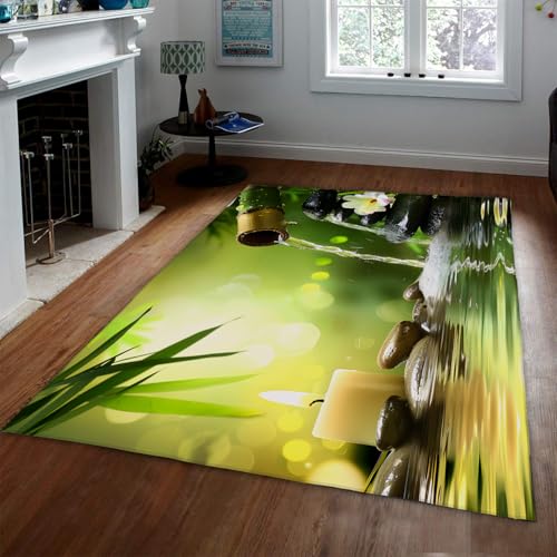 Feuilles de bambou impression réduction du bruit tapis