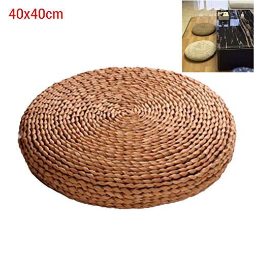 Borstu round yoga cushion meditation cushion woven straw cushion natural seat cushion for yoga meditation